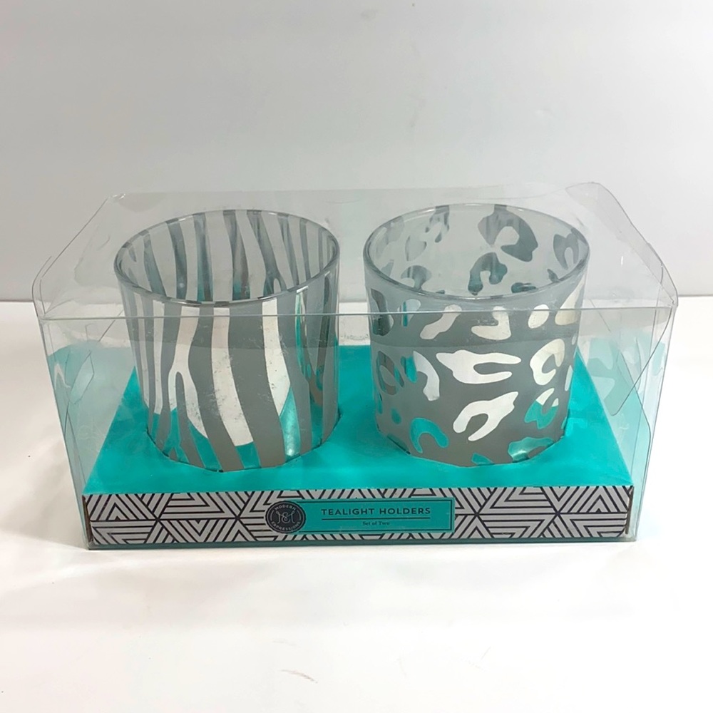 Modern expressions animal print tealight holders